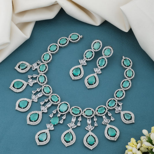 Elegant Sapphire and Diamond Bridal Jewelry Set