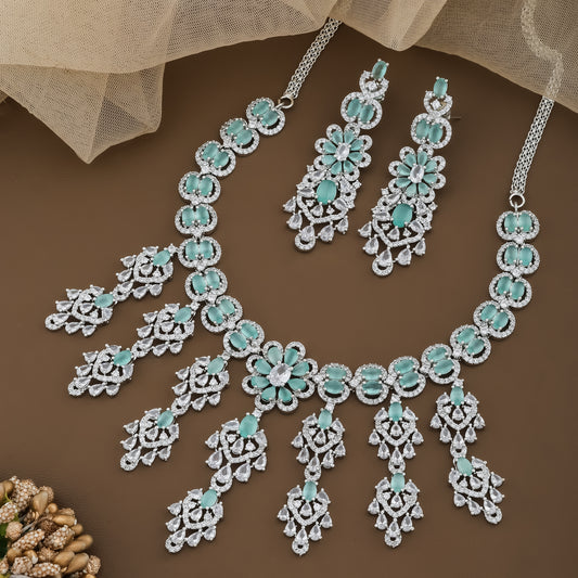 Majestic Sapphire Cascade Jewelry Set