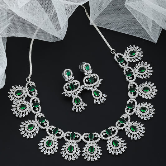 Radiant Teardrop Halo Jewelry Set