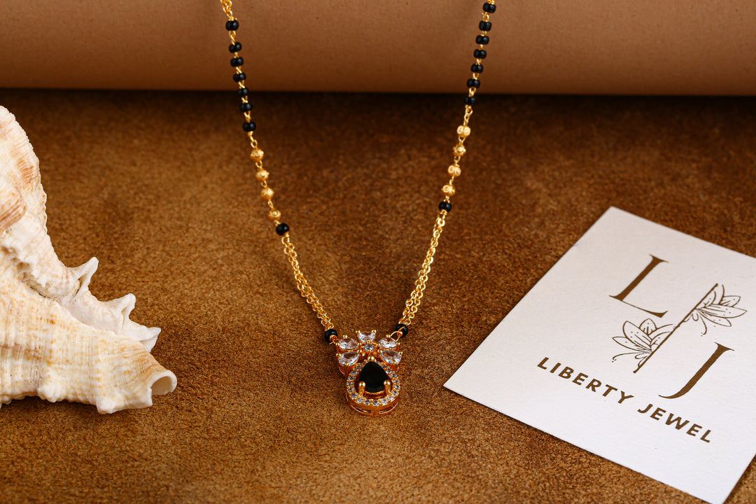 Elegant Gold Mangalsutra Necklace by Liberty Jewel