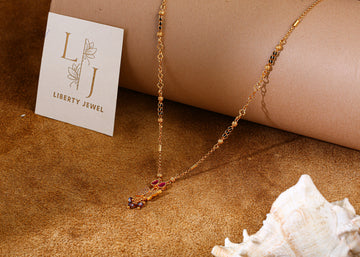 Traditional Gold Mangalsutra with Ornate Pendant by Liberty Jewel