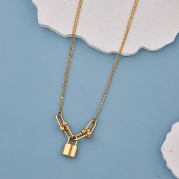 LOCK SHAPE NECKLACE