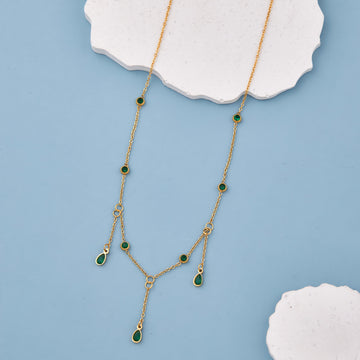 GREEN LEAF NECKLACE