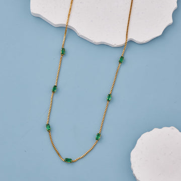 GREEN STONE NECKLACE