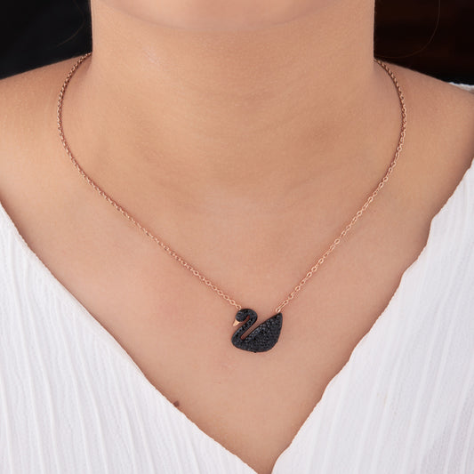 BLACK DIAMOND DUCK NECKLACE