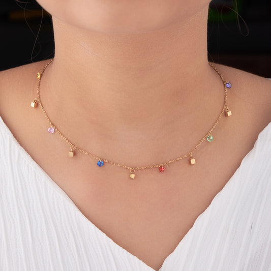 RAINBOW DIAMOND NECKLACE