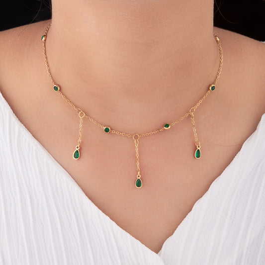 GREEN LEAF NECKLACE