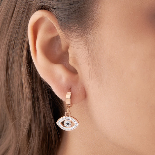 EVIL EYE DIAMOND EARING