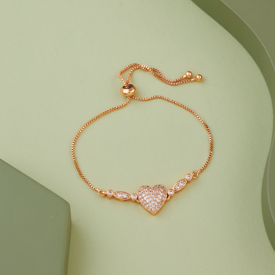 SINGLE HEART DIAMOND BRACELET